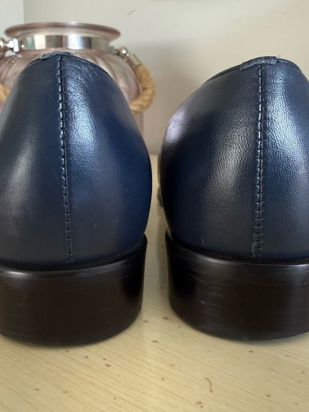 Etienne Aigner Neve Navy Leather Horsebit Loafers Women’s 8M - Picture 6 of 12